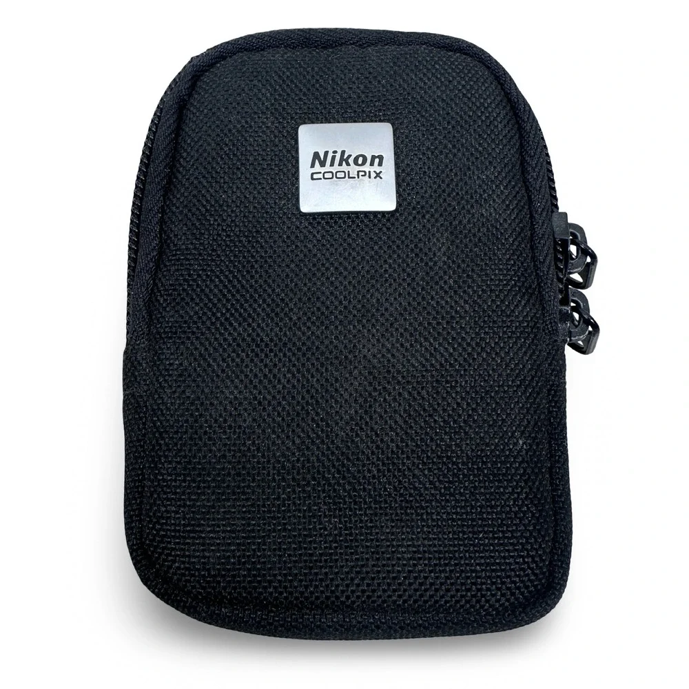 Nikon Coolpix Black Nylon Compact Digital Camera Pouch Case OEM Belt Loop